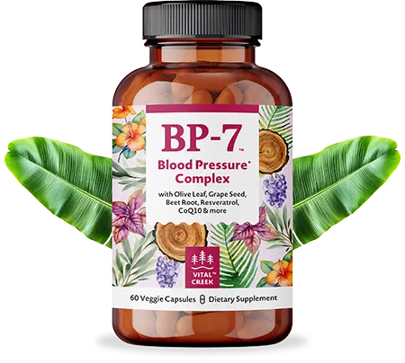 BP-7 bottle with banana leaves